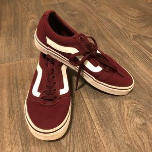 Burgundy Vans size 8